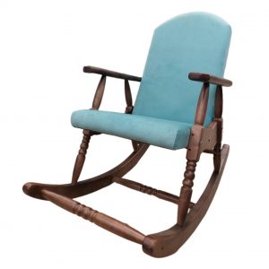 Кресло-качалка голубое
