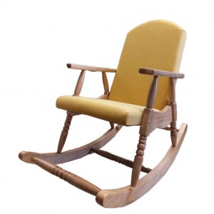 Кресло-качалка желтое