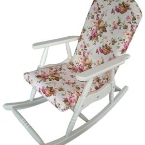 Кресло-качалка белая эмаль