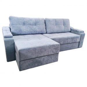 Диван ИДА угловой голубой