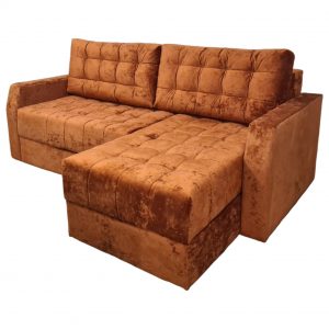 Диван Плаза-2 угловой оранж